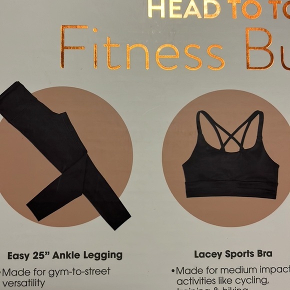 balance collection buttery soft black leggings, sports bra, booty bands bundle - Picture 6 of 10